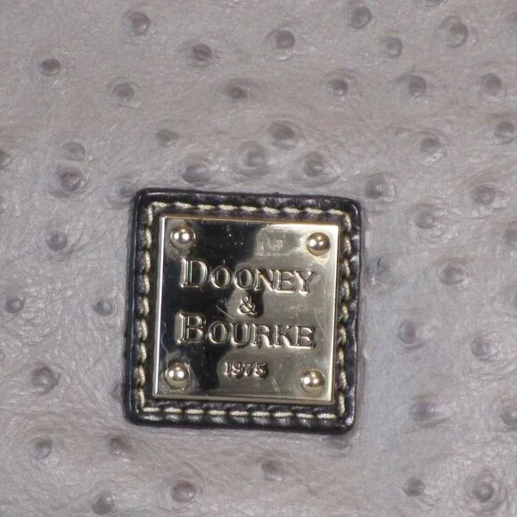 Dooney & Bourke Embossed Ostrich Style Leather Bag, Wallet, Checkbook Cover EUC - Picture 8 of 16
